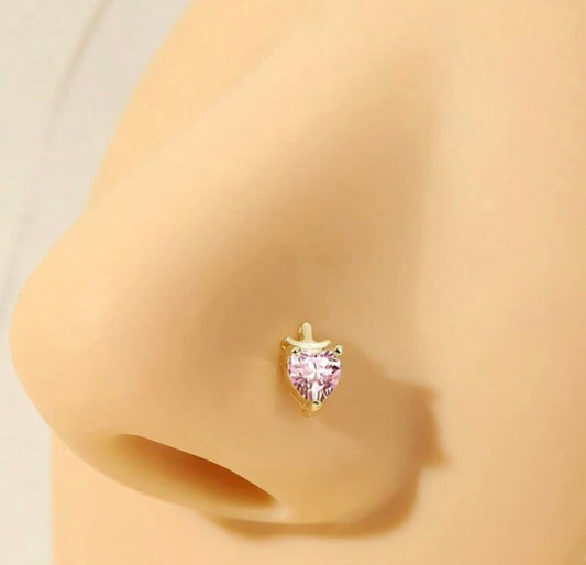 Gold Strawberry Nose Stud