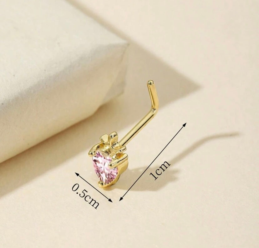 Gold Strawberry Nose Stud