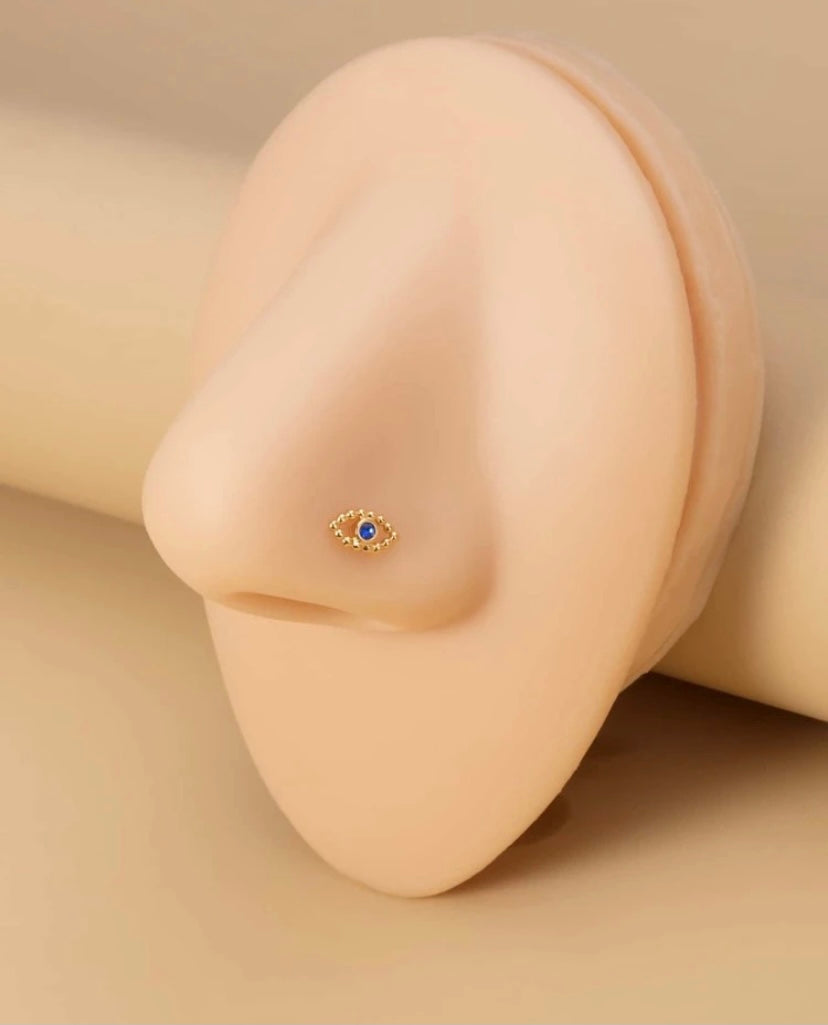 Gold/Silver eye nose stud