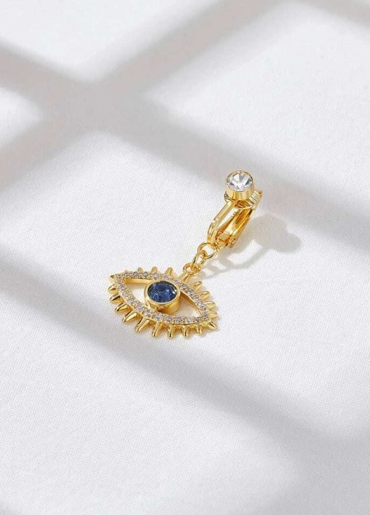 Gold eye belly clip-on