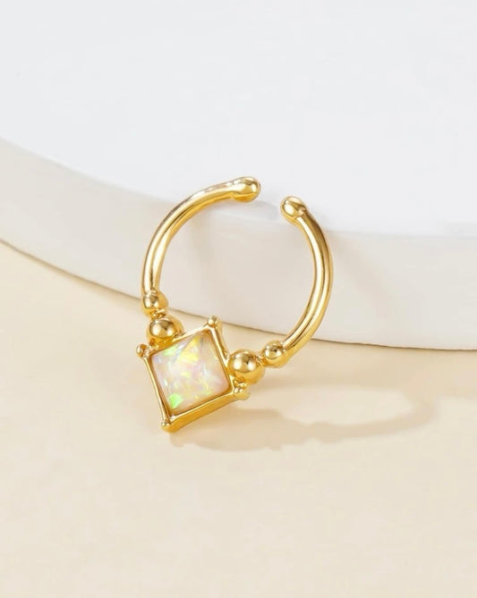 Gold Opal septum cuff