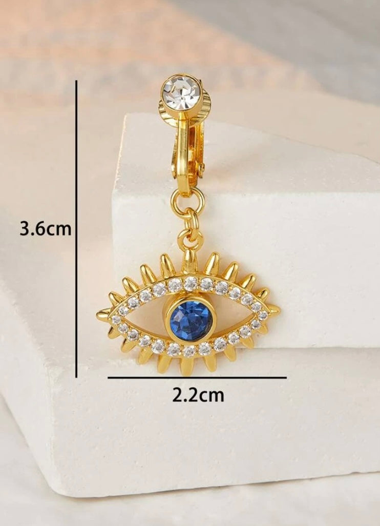 Gold eye belly clip-on